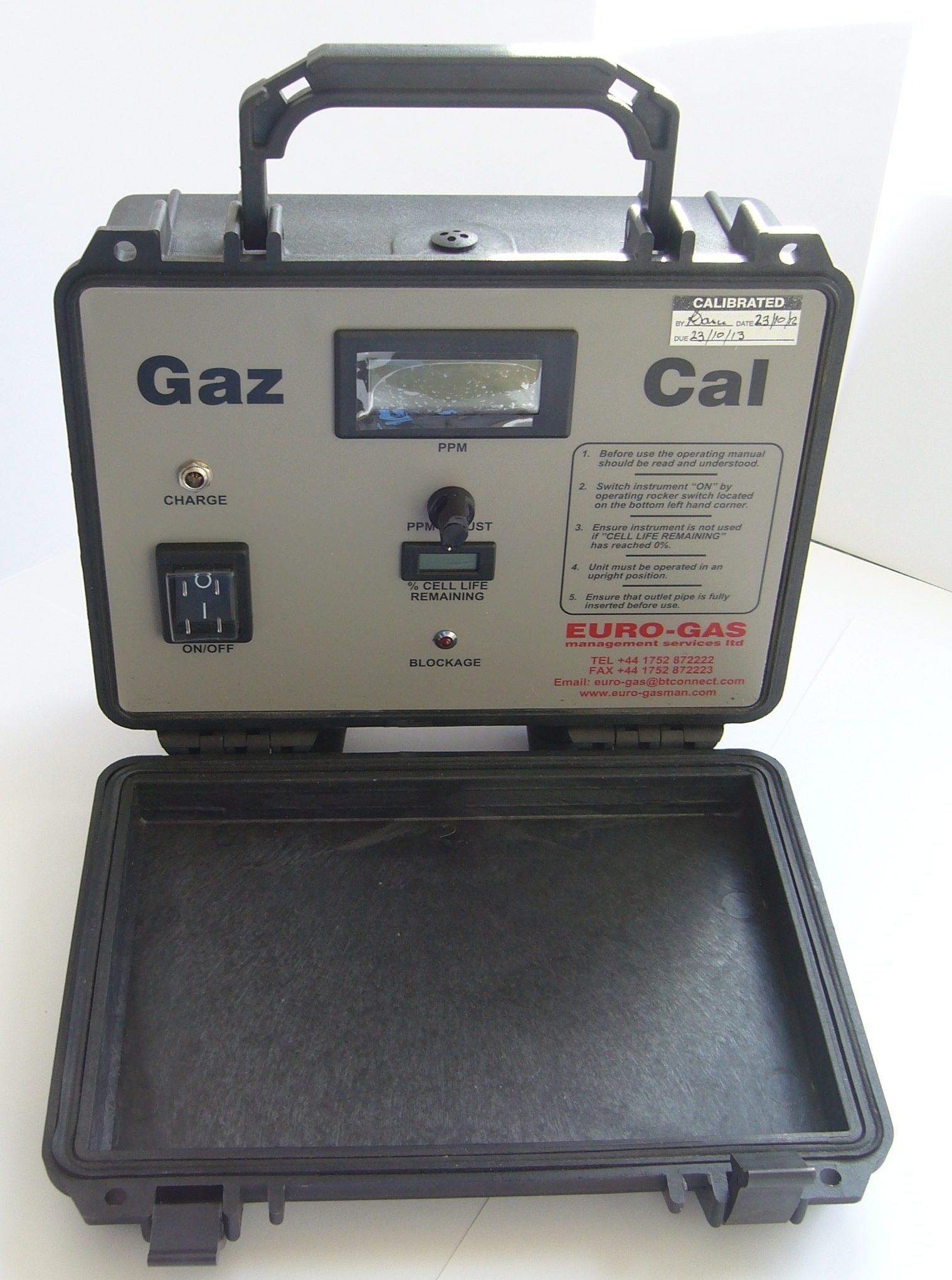 Portable Chlorine (Cl2) Gas Detector, 0 to 10/50/100 ppm